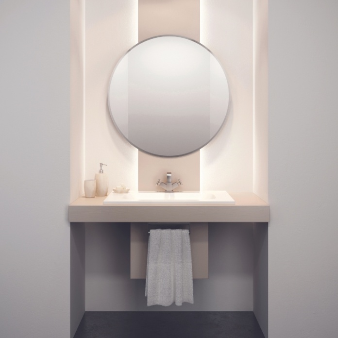 Product Lifestyle image of the HIB Rondo Bathroom Mirror